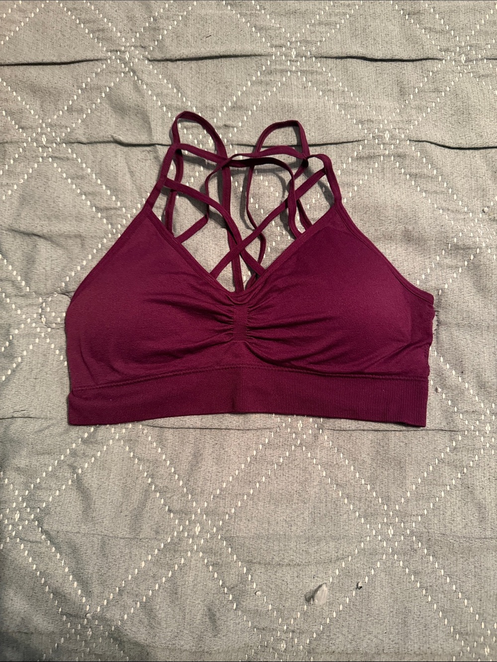 Zenana Outfitters Strappy Bralette - Plum